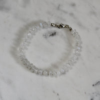 7" Rainbow Moonstone Silk Knotted Bracelet