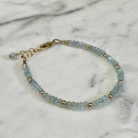 Aquamarine Beaded Bracelet