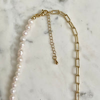 Half and Half Paperclip Necklace