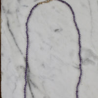 20" Pink Amethyst Knotted Necklace