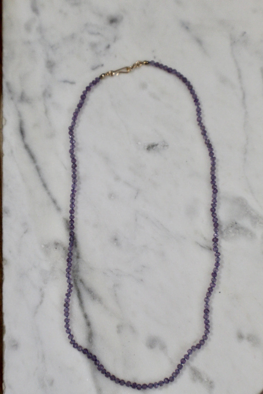 20" Pink Amethyst Knotted Necklace