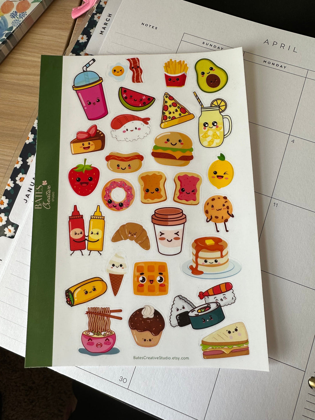 Food Stickers Scrapbooking, Food Kawaii Scrapbooking Cute