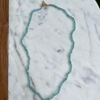 18" Aquamarine Knotted Necklace