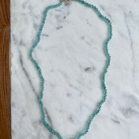 18" Aquamarine Knotted Necklace