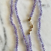 20" Pink Amethyst Knotted Necklace