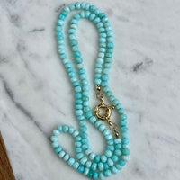 21" Peruvian Opal Knotted Necklace