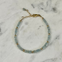 Aquamarine Beaded Bracelet