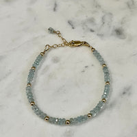 Aquamarine Beaded Bracelet