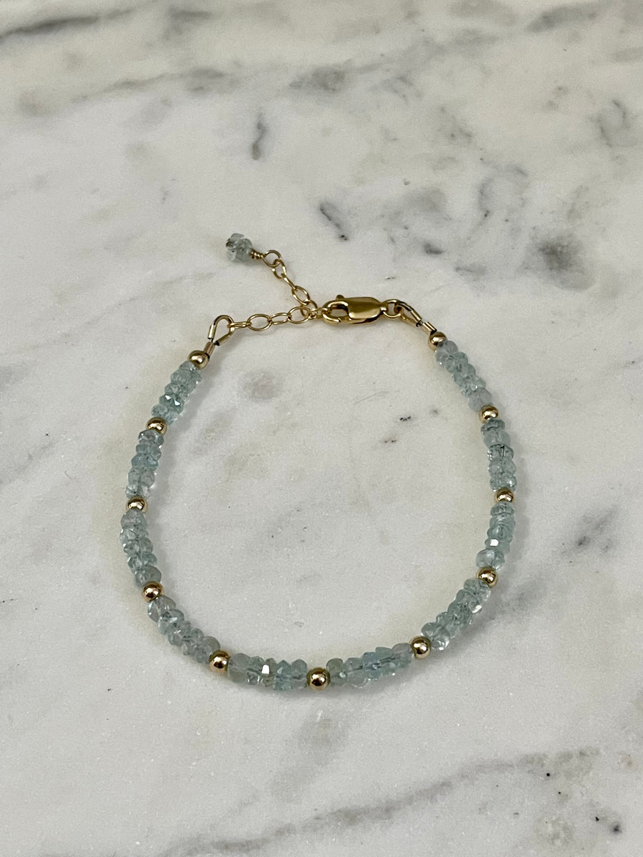 Aquamarine Beaded Bracelet