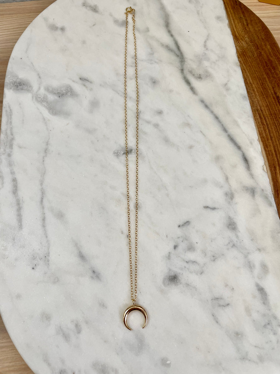 Crescent Necklace in Gold