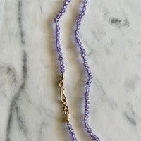 20" Pink Amethyst Knotted Necklace