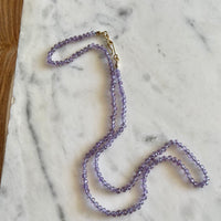 20" Pink Amethyst Knotted Necklace