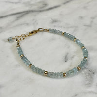 Aquamarine Beaded Bracelet