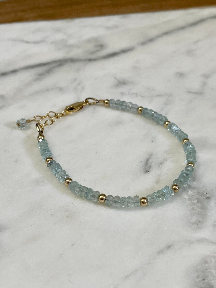 Aquamarine Beaded Bracelet