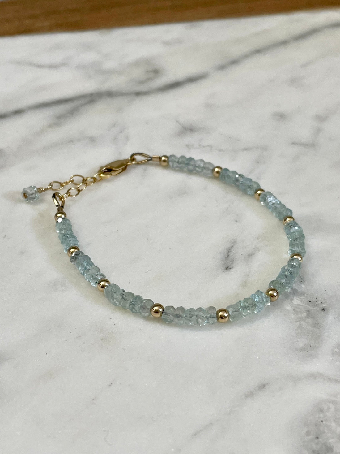 Aquamarine Beaded Bracelet