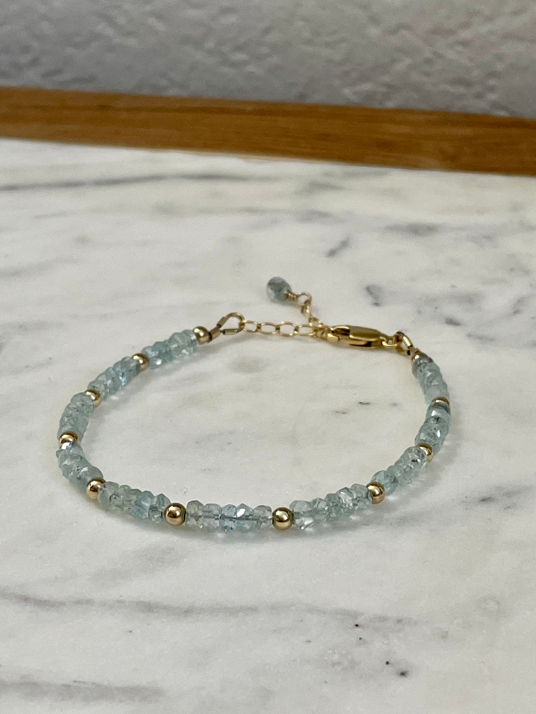 Aquamarine Beaded Bracelet