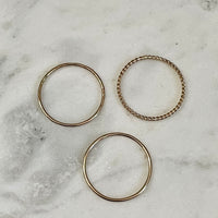 Gold Filled Stacking Ring Set