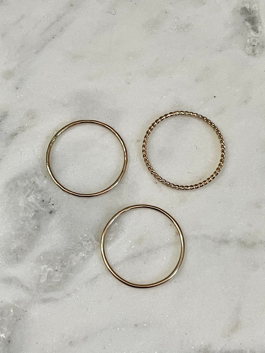 Gold Filled Stacking Ring Set