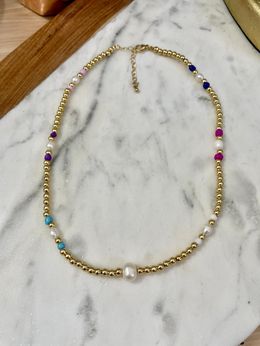 Sunshine Beaded Necklace