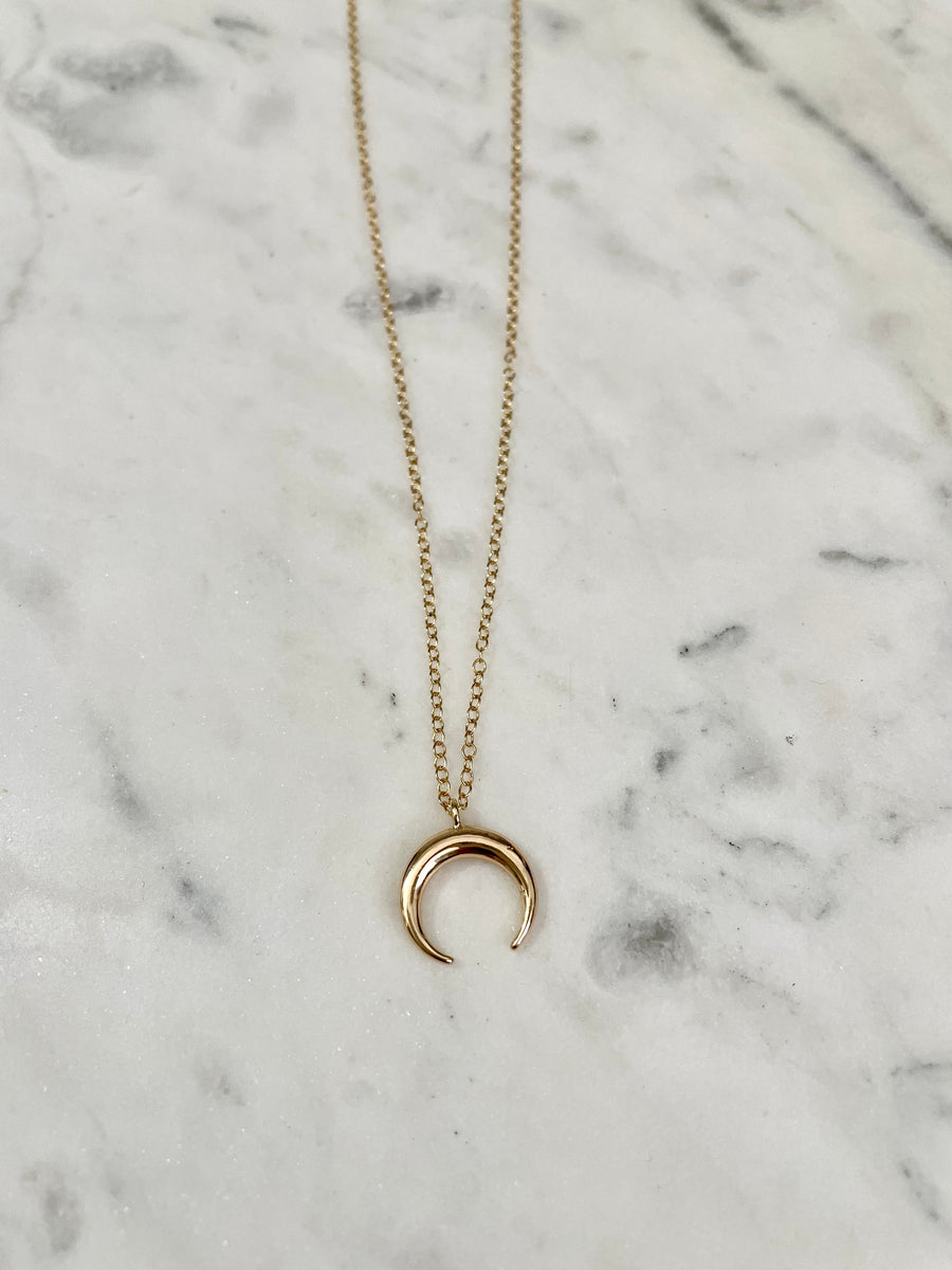 Crescent Necklace in Gold