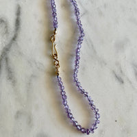 20" Pink Amethyst Knotted Necklace