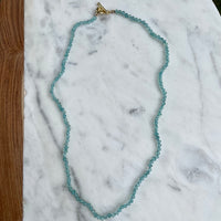 18" Aquamarine Knotted Necklace