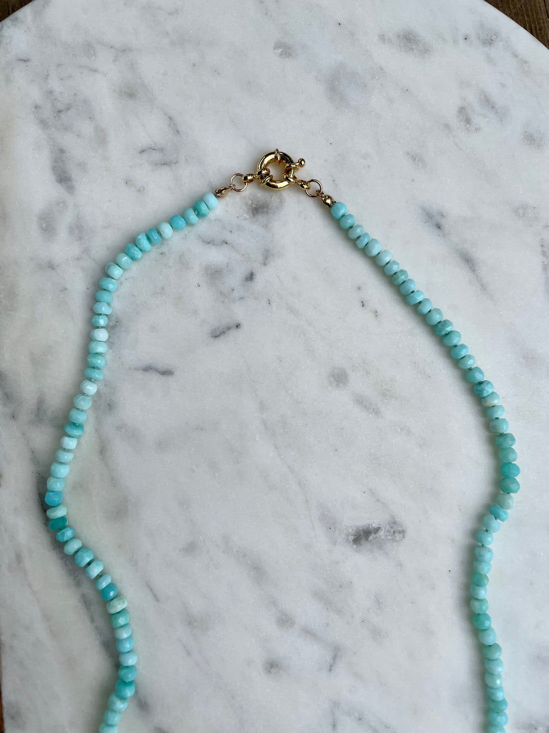 21" Peruvian Opal Knotted Necklace