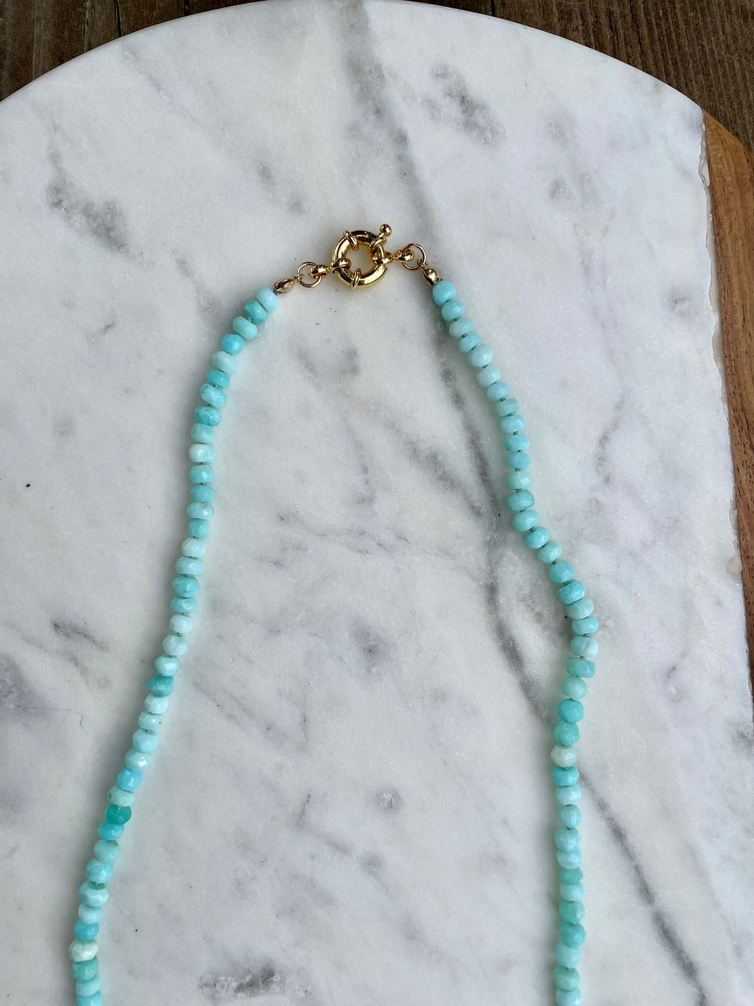 21" Peruvian Opal Knotted Necklace