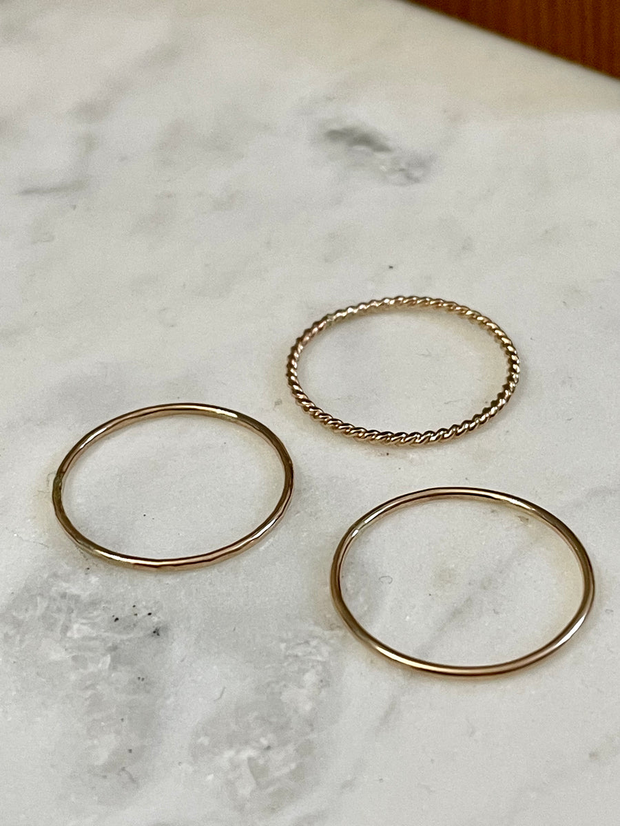 Gold Filled Stacking Ring Set