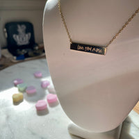 Engraved “Love You More” Bar Necklace