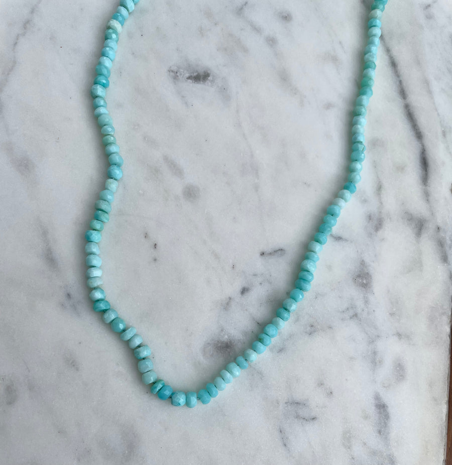 21" Peruvian Opal Knotted Necklace