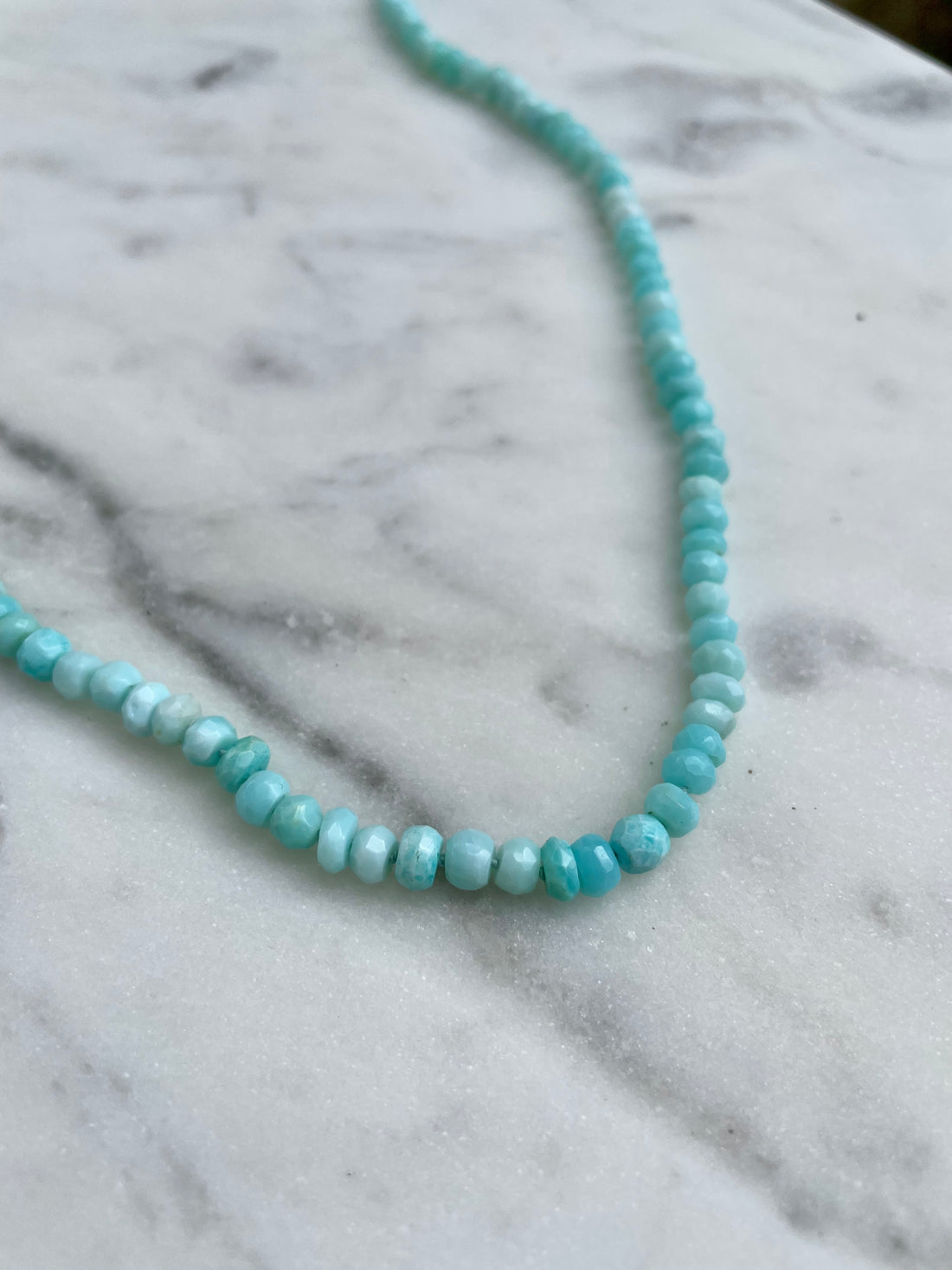 21" Peruvian Opal Knotted Necklace