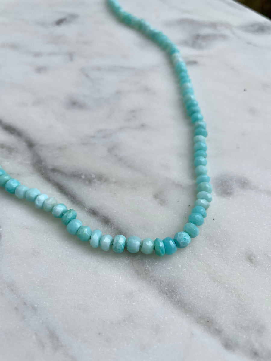 21" Peruvian Opal Knotted Necklace