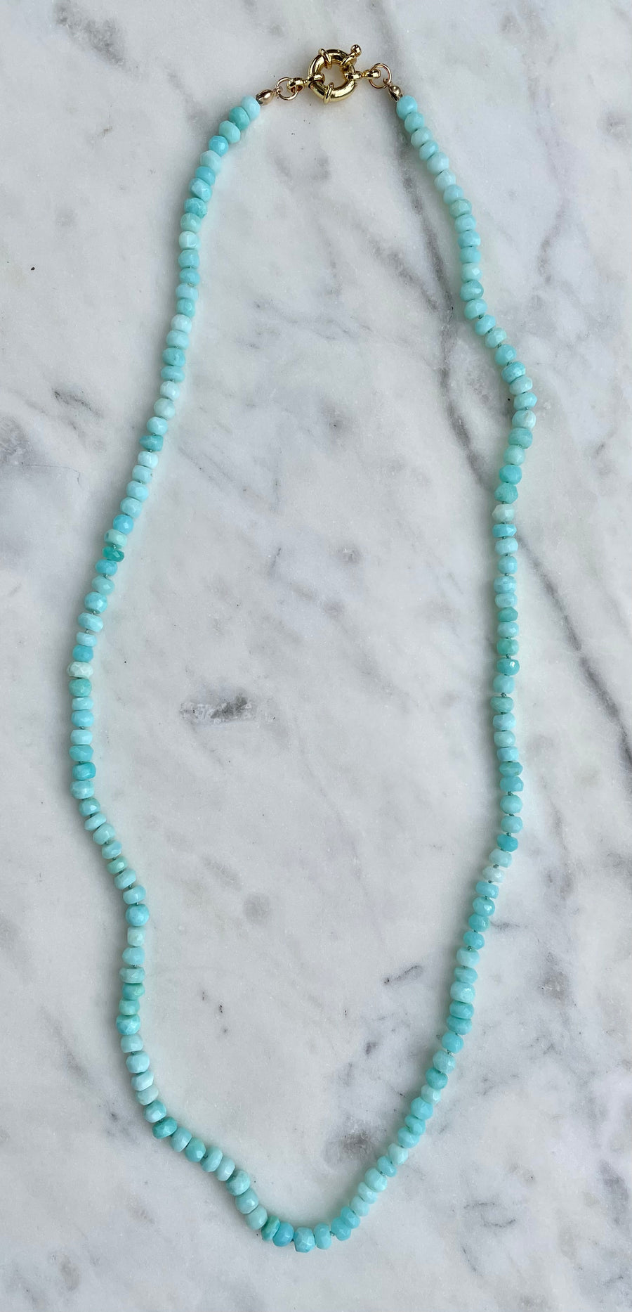 21" Peruvian Opal Knotted Necklace