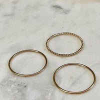 Gold Filled Stacking Ring Set