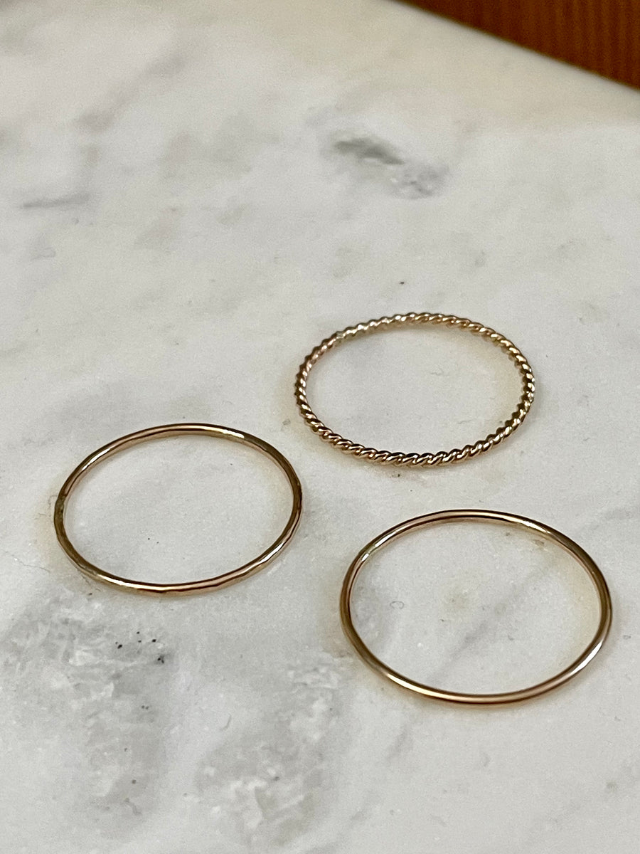 Gold Filled Stacking Ring Set