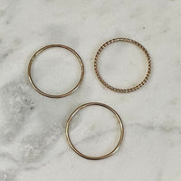 Gold Filled Stacking Ring Set