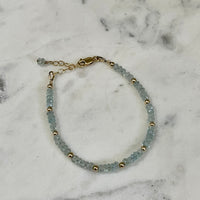 Aquamarine Beaded Bracelet