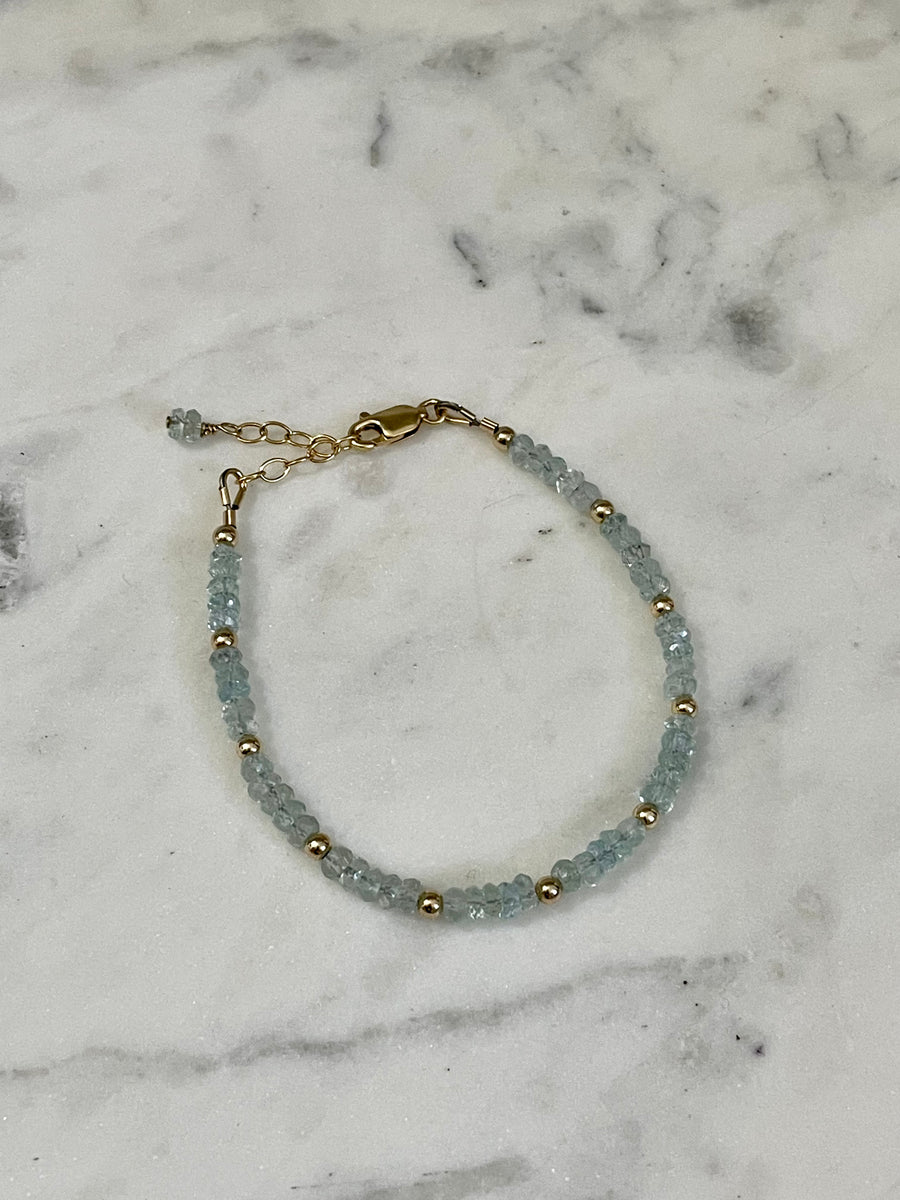 Aquamarine Beaded Bracelet