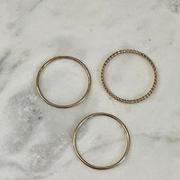 Gold Filled Stacking Ring Set