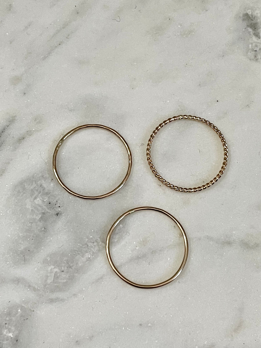 Gold Filled Stacking Ring Set