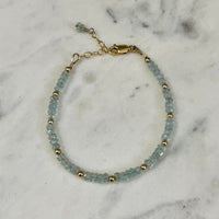 Aquamarine Beaded Bracelet