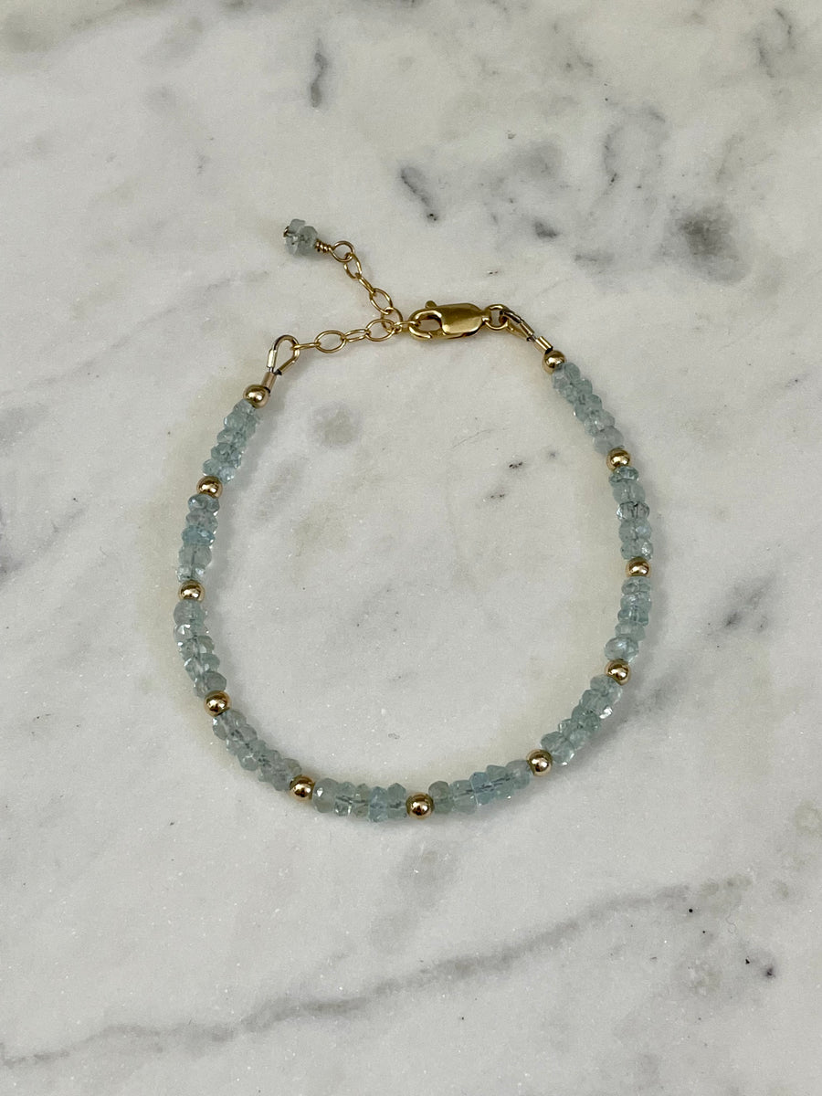 Aquamarine Beaded Bracelet