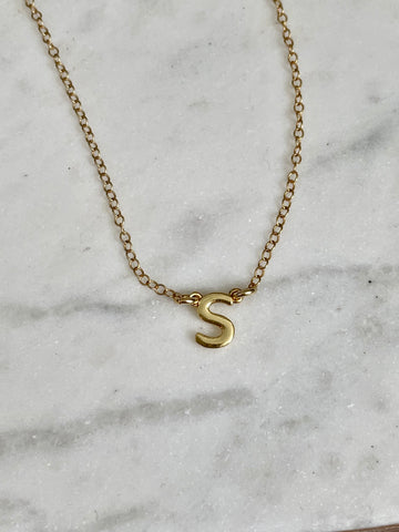 Single Letter Initial Necklace