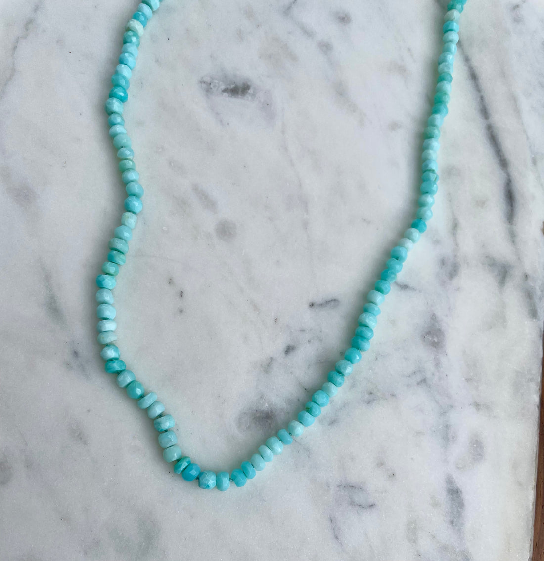 21" Peruvian Opal Knotted Necklace