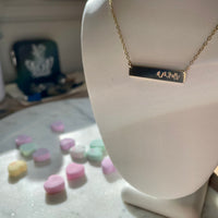 Engraved “Amour” Bar Necklace